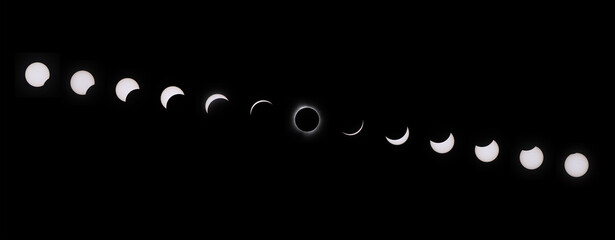 Total Solar Eclipse phases. Composite