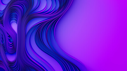 Violet layers of cloth or paper warping. Abstract fabric twist. 3d render illustration - 785642819