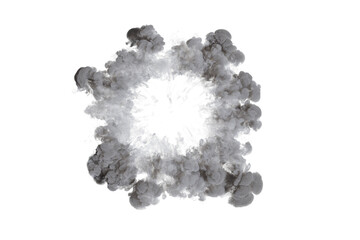 Smoke shockwave on transparent background