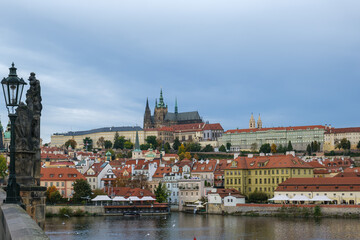 Fototapeta na wymiar View over the old town of Prague