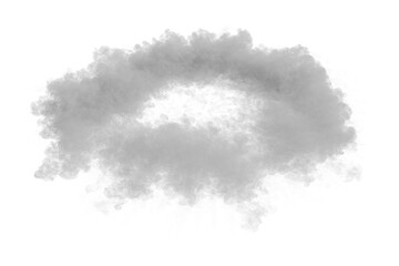 Smoke shockwave on transparent background