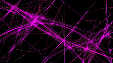 Fototapeta premium Abstract Purple Light Fibers on a Black Background