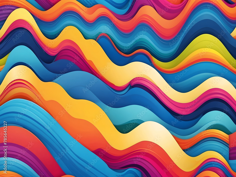Poster colourful rainbow wave pattern background design for abstract projects and artistic concept design.
