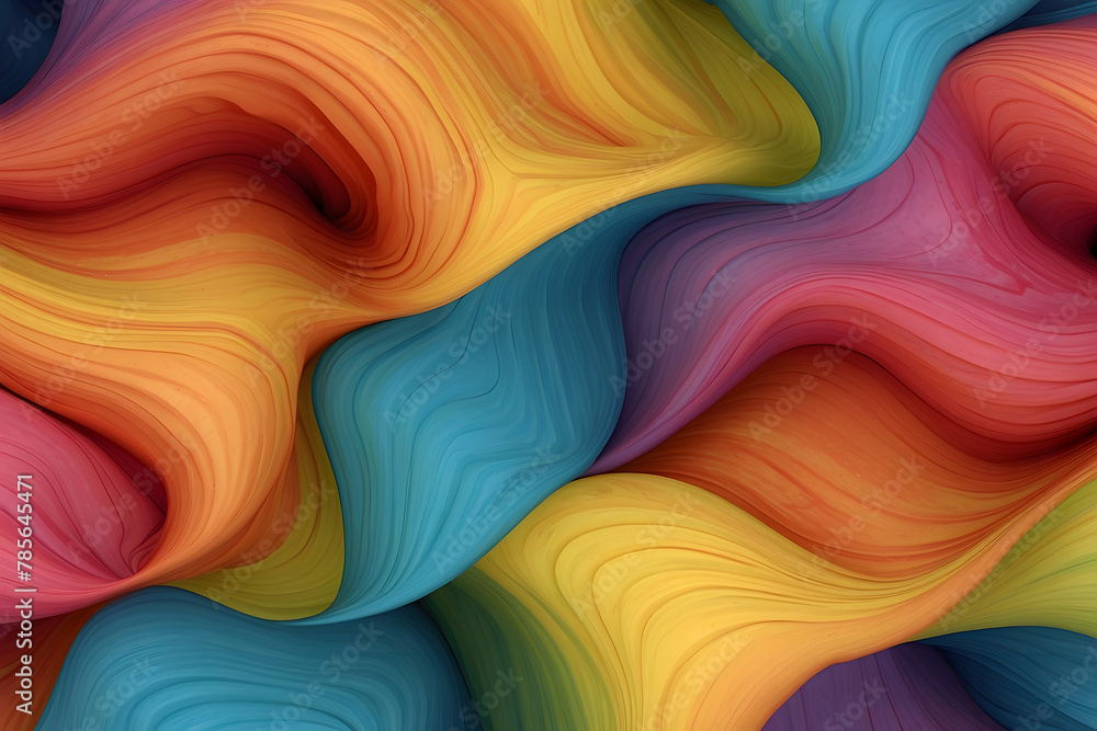 Poster colourful rainbow wave pattern background design for abstract projects and artistic concept design.