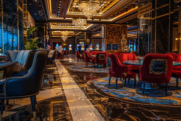 VIP Lounge Interior Casino with Elegant Decor