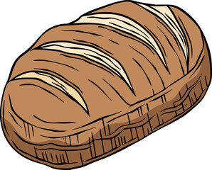 Bread Loaf baking bakery vintage bakery vector line art sketch - 785646090