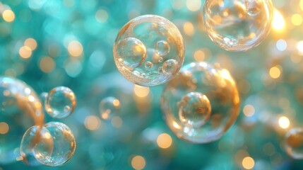 Naklejka premium background with bubbles