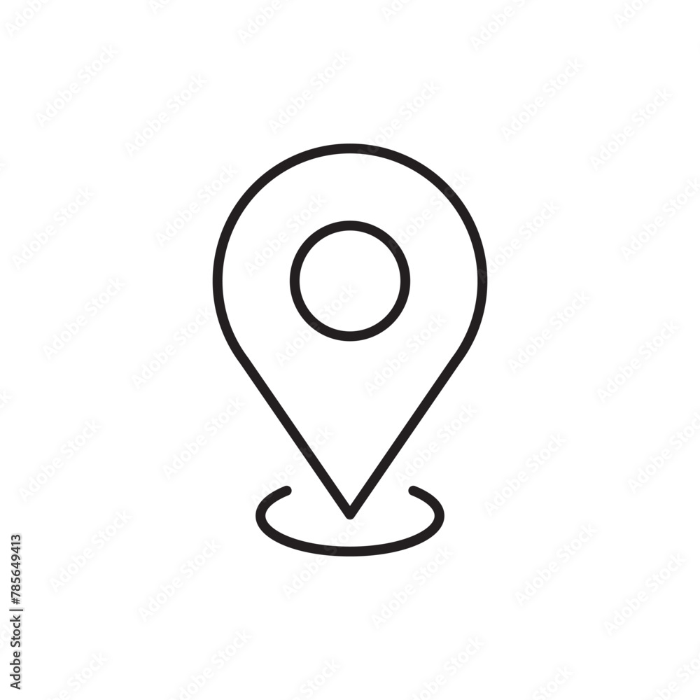Aufkleber destination point vector icon. location in map tag flat sign design. navigation icon. position mark 