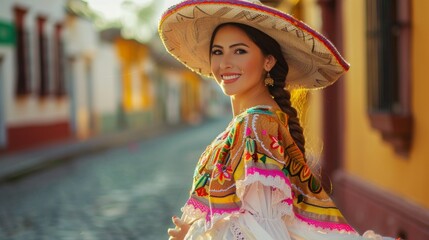 Extravagant Cinco de Mayo performance by a charismatic woman