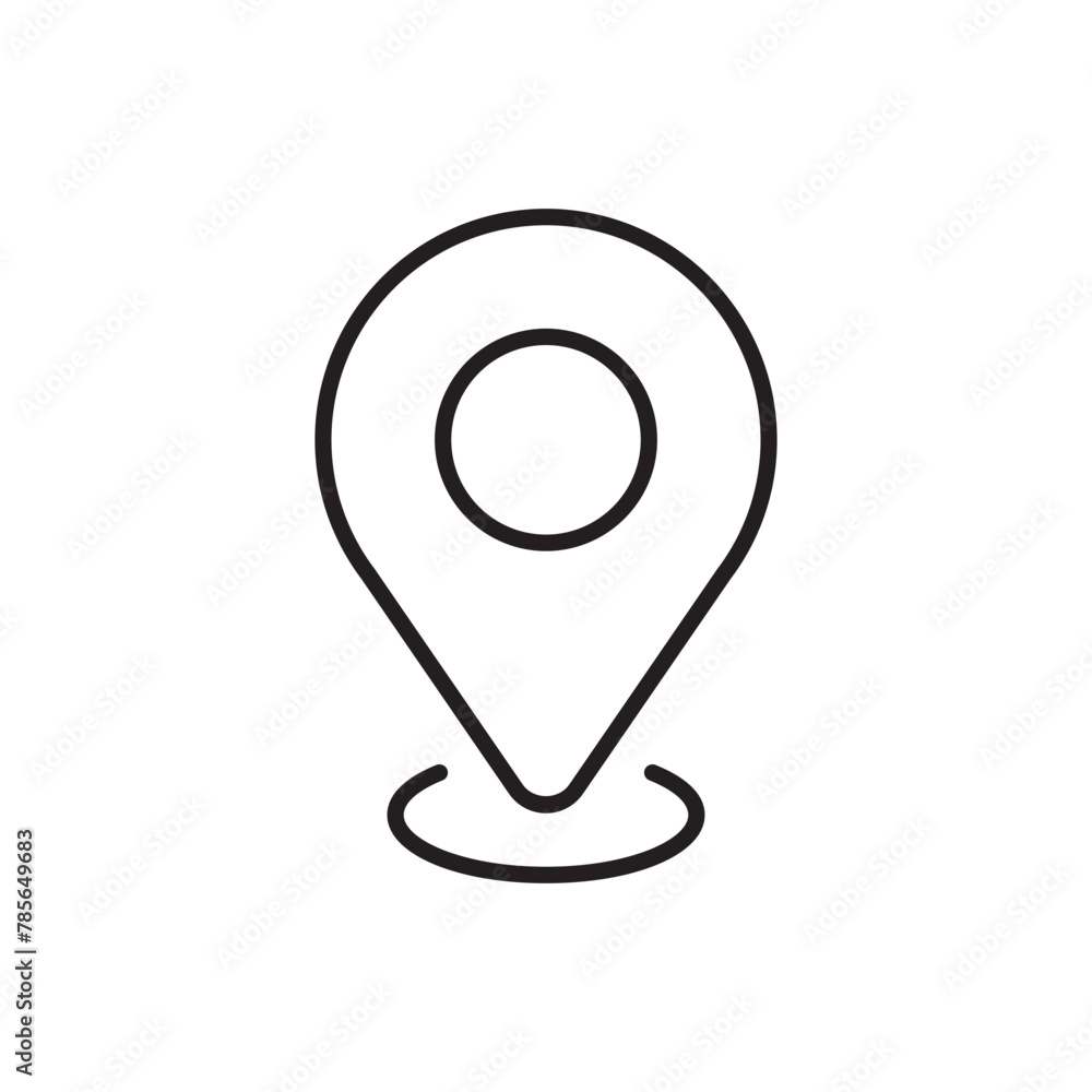 Aufkleber destination point vector icon. location in map tag flat sign design. navigation icon. position mark 