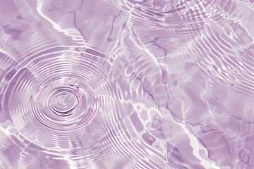 Flat lay water texture ripple pastel lilac background. Spa, cosmetics or summer concept - 785650203