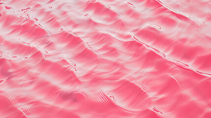 Flat lay water texture ripple pastel pink background. Spa, cosmetics or summer concept - 785650227