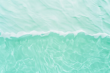 Tranquil mint green water ripple effect