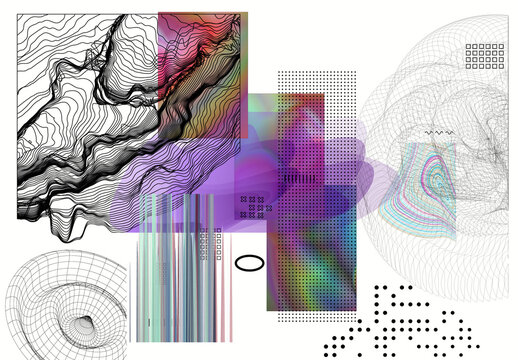 Modern Gothic Design Elements Illustration Set