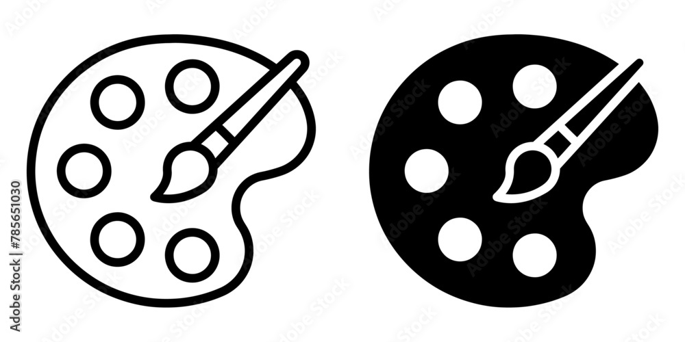 Fototapete ofvs581 outlinefilledvectorsign ofvs - palette art vector icon . isolated transparent . black outlin