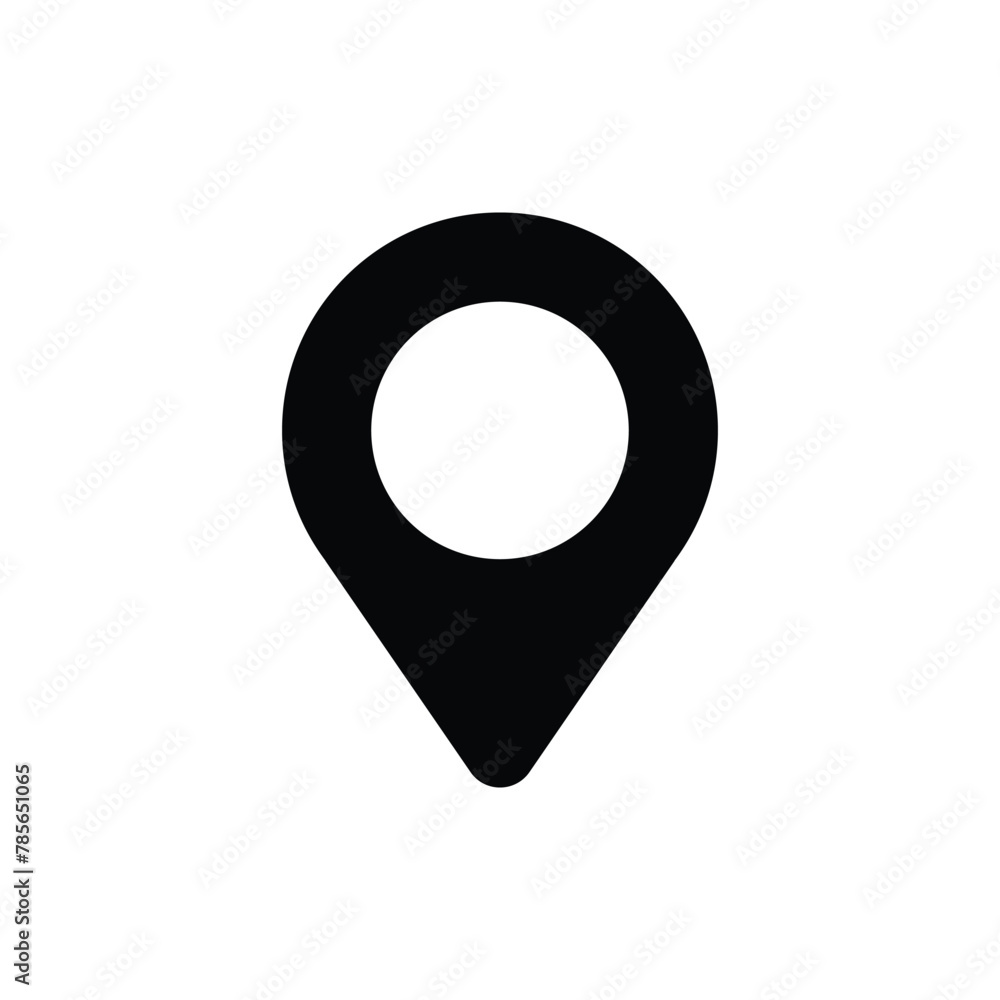 Poster destination point vector icon. location in map tag flat sign design. navigation icon. position mark 