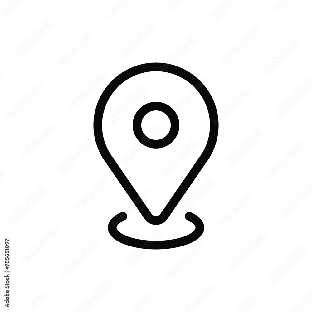 Poster destination point vector icon. location in map tag flat sign design. navigation icon. position mark 