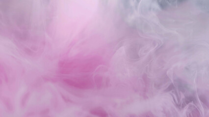 Color smoke. Ink water flow. Defocused pastel pink rosy magenta silk vapor cloud acrylic underwater...