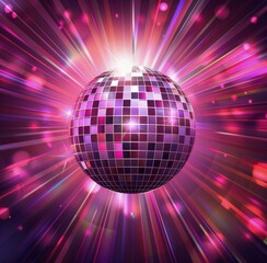 Obraz premium Shiny Disco Ball Hanging From Ceiling