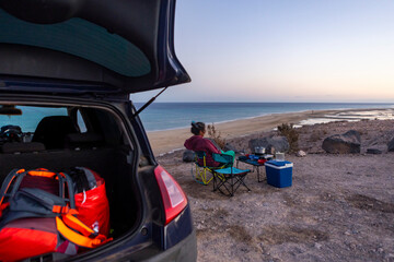Serene beachside camping in Fuerteventura, Canary Islands