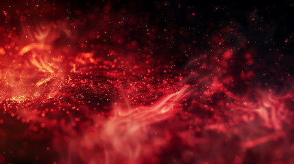 Red shining abstract background with shimmering microparticles. Cell macromutations. - 785656222