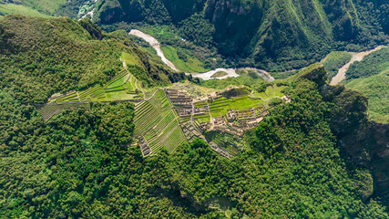 Machu Picchu, Peru. Aerial view.