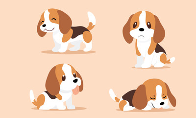 Collection of Cute beagle Puppies in Various Poses