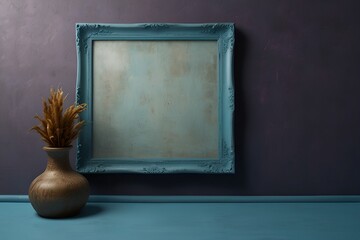 vintage photo frame with flowers
