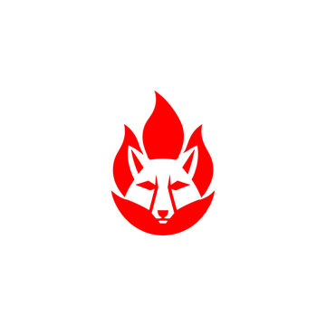 Fire flames with Fox Logo