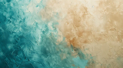 Turquoise blue and sandy brown, abstract background, styled for natural contrast and a calm ambiance - obrazy, fototapety, plakaty