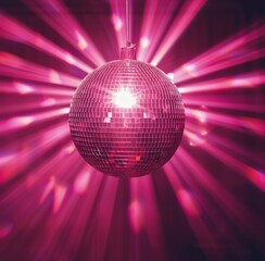Obraz premium Disco Ball Reflecting Bright Lights