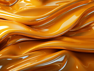 Golden waves texture with smooth shiny surfaces