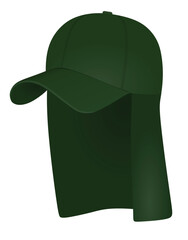 Green head cover gear. vector