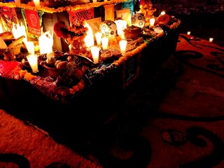 Dia De Los Muertos (Day of the Dead) celebrations in the cemeteries of Mexico noche de dia de...