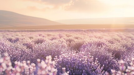 Field lavender landscape, summer background
