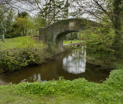 Boyne canal and Boyne river in Navan, Co Meath, Ireland