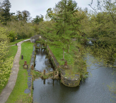 Boyne canal and Boyne river in Navan, Co Meath, Ireland