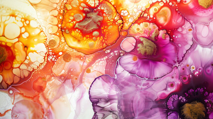 Abstract painting in alcohol ink - 785669016