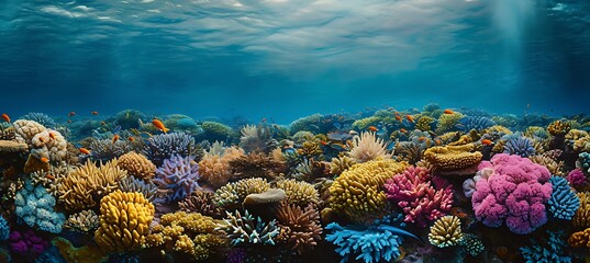 Obraz na płótnie Canvas Coral Kingdom: Pristine Reef Teeming with Life