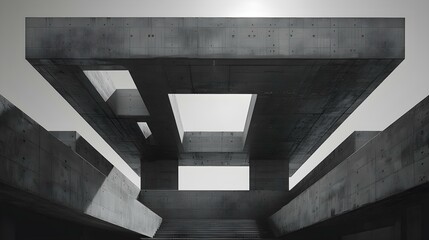 Concrete Elegance: Geometric Shadows and Architectural Minimalism. Concept Architecture, Shadows, Minimalism, Elegance, Geometric