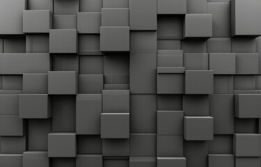 Array of Cubes in Black and White