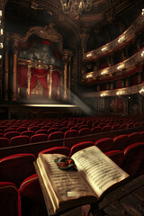 The Grandeur of Opera: A Captivating Image of a Vintage Opera House and Its Artistic Ambiance