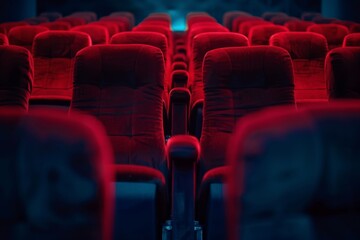 Row of Red Seats in a Theater