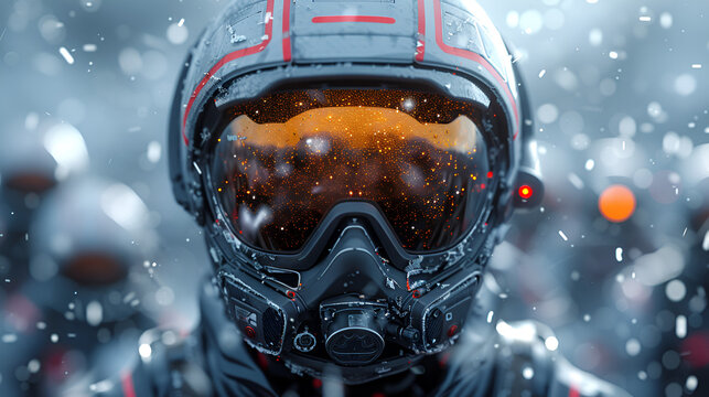  Fighter Pilot Suit Hologram Close up,
Virtual reality futuristic vr head up display design on transparent background
