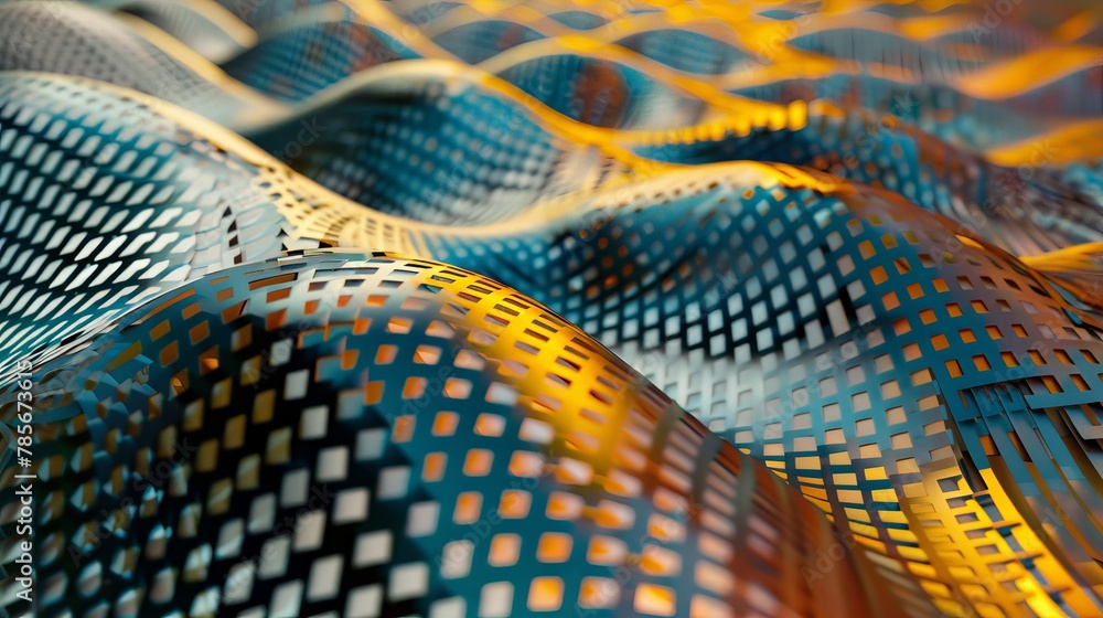 Fototapete Dynamic patterns creating a sense of movement   AI generated illustration