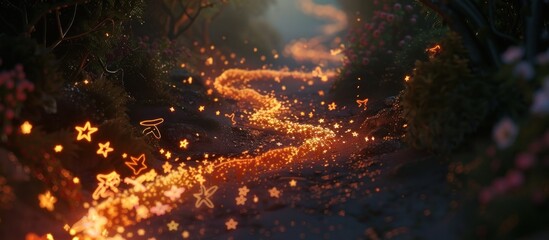 starry magic trail like is being used on graphics