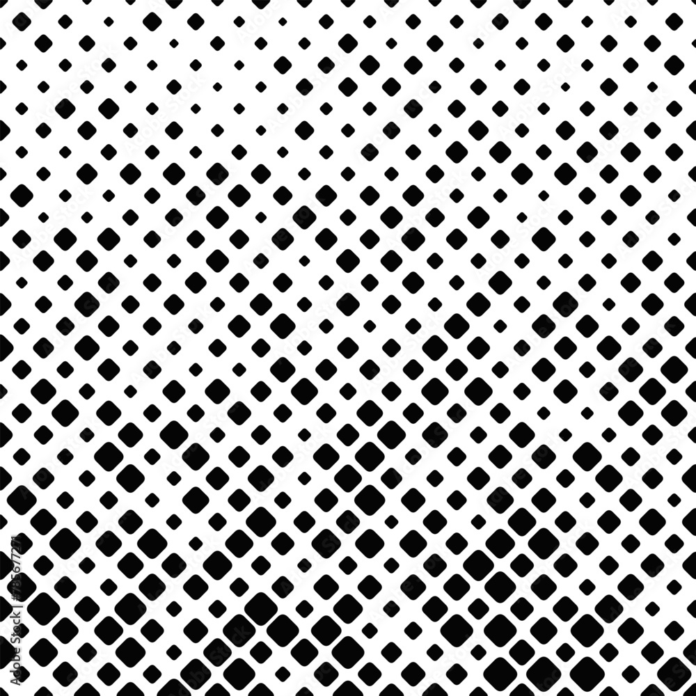 Poster geometrical abstract monochrome square pattern background - black and white vector graphic design wi