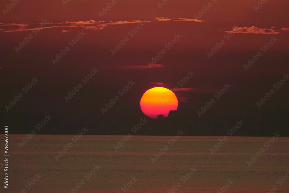 Sticker Sonnenuntergang am Meer