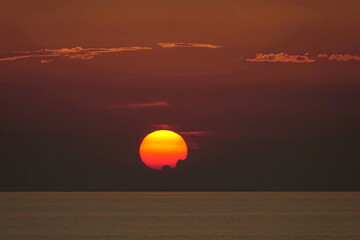 Sonnenuntergang bei Umag in Istrien