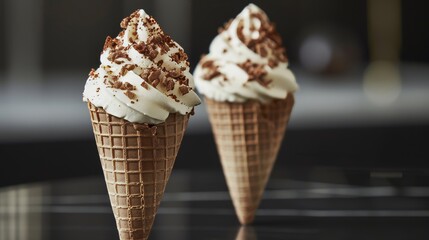 Sleek ice cream cone with a sci-fi twist   AI generated illustration